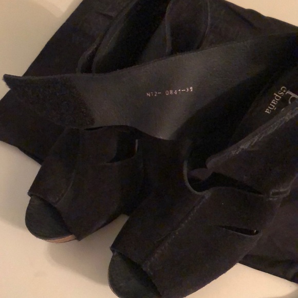 Pedro Garcia // Black Suede Velcro Heels - Picture 6 of 7